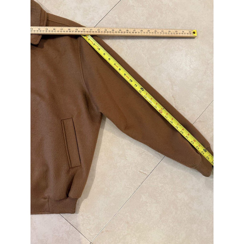 Daniel Cremieux Signature Collection Alpaca Wool Bomber Jacket Tan Camel Large L - Picture 6 of 8